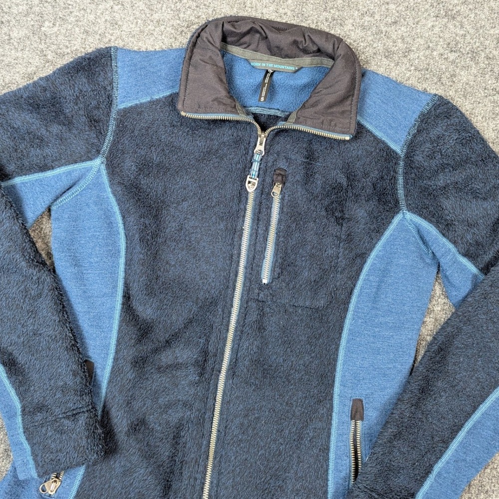 Kuhl Womens Small Blue Winter Full Zip Up Sherpa Fleece Layering Outdoor Jacket